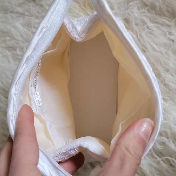 Vintage Jessica Mcclintock Embroidered Lace Zippered Pouch Small Bridal Clutch - Picture 12 of 12